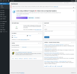 Page screenshot: Dashboard ‹ Test site — WordPress