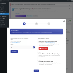 Page screenshot: LinkBoss ‹ Test site — WordPress