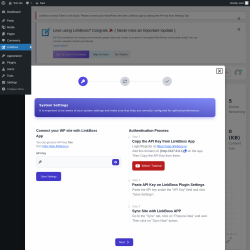 Page screenshot: LinkBoss ‹ Test site — WordPress