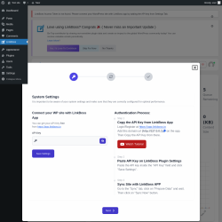Page screenshot: LinkBoss ‹ Test site — WordPress