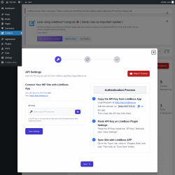 Page screenshot: LinkBoss ‹ Test site — WordPress