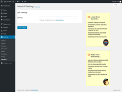 Page screenshot: Settings  → Mandrill