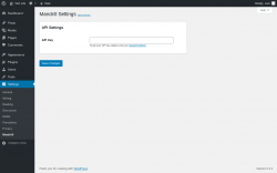 Page screenshot: Settings → Mandrill