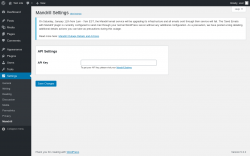 Page screenshot: Settings → Mandrill