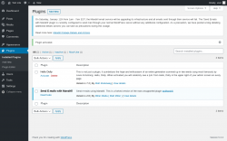 Page screenshot: Plugins ‹ Test site — WordPress