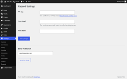 Page screenshot: Settings &rarr; Resend