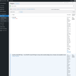Page screenshot: Plugins &lsaquo; Test site &mdash; WordPress
