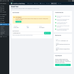 Page screenshot: SF Mail Relay &rarr; Email Test