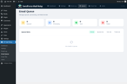 Page screenshot: SF Mail Relay &rarr; Email Queue