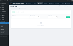 Page screenshot: SF Mail Relay &rarr; Email Log