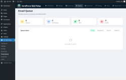 Page screenshot: SF Mail Relay &rarr; Email Queue