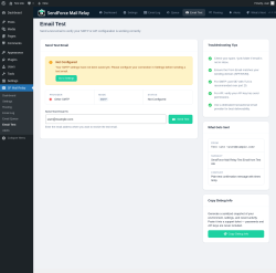 Page screenshot: SF Mail Relay &rarr; Email Test