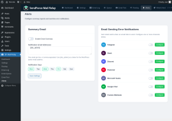 Page screenshot: SF Mail Relay &rarr; Alerts