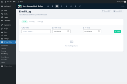 Page screenshot: SF Mail Relay &rarr; Email Log