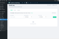 Page screenshot: SF Mail Relay &rarr; Email Log