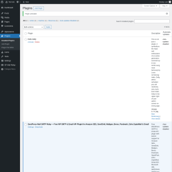 Page screenshot: Plugins &lsaquo; Test site &mdash; WordPress