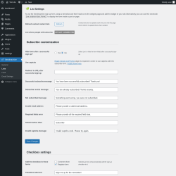 Page screenshot: Sendmachine &rarr; Lists