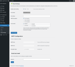 Page screenshot: Sendmachine &rarr; Email Settings