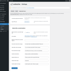 Page screenshot: Sendmachine &rarr; 
							Subscribe Forms						