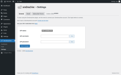 Page screenshot: Sendmachine &rarr; Settings