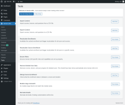 Page screenshot: Sensei LMS → Tools