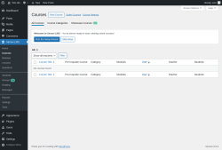 Page screenshot: Sensei LMS → Courses