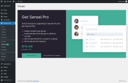 Page screenshot: Sensei LMS → Groups 