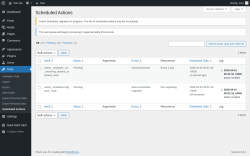 Page screenshot: Tools &rarr; Scheduled Actions
