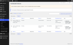 Page screenshot: Tools &rarr; Scheduled Actions