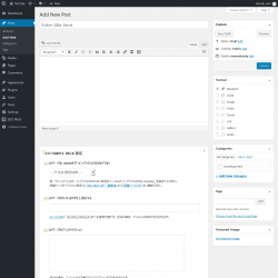 Page screenshot: Add New Post &lsaquo; Test site &mdash; WordPress