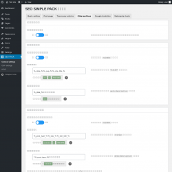 Page screenshot: SEO PACK &rarr; Other archives