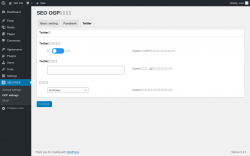 Page screenshot: SEO PACK &rarr; OGP settings &rarr; Twitter