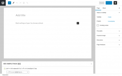 Page screenshot: Add New Page &lsaquo; Test site &mdash; WordPress