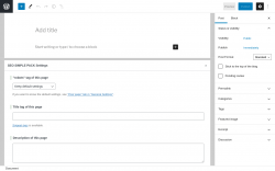Page screenshot: Add New Post &lsaquo; Test site &mdash; WordPress