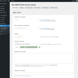 Page screenshot: SEO PACK