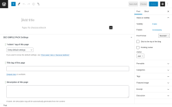Page screenshot: Add New Post &lsaquo; Test site &mdash; WordPress