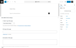 Page screenshot: Add New Page &lsaquo; Test site &mdash; WordPress