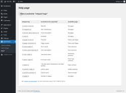 Page screenshot: SEO PACK &rarr; HELP