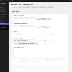 Page screenshot: SEO PACK