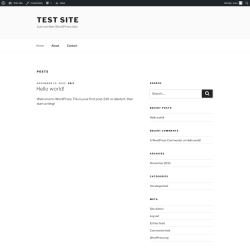 Page screenshot: Test site | Just another WordPress site
