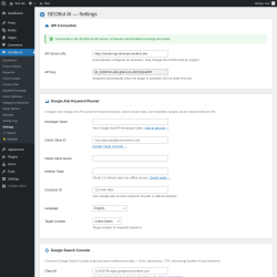 Page screenshot: SEOBot AI &rarr; Settings