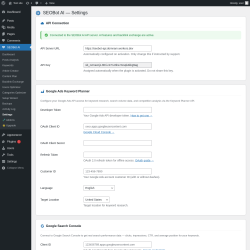 Page screenshot: SEOBot AI &rarr; Settings