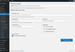 Page screenshot: SEOBot AI &rarr; Article Creator