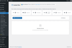 Page screenshot: SEOBot AI &rarr; Content Plan