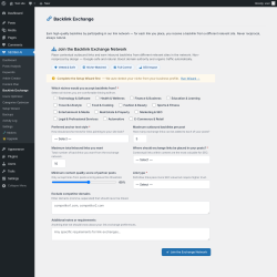Page screenshot: SEOBot AI &rarr; Backlink Exchange