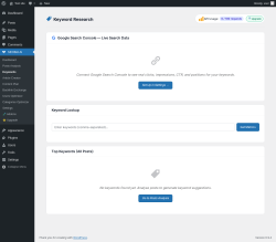 Page screenshot: SEOBot AI &rarr; Keywords