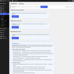Page screenshot: SEOMedic &rarr; Settings