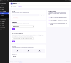 Page screenshot: Seonix &rarr; Settings