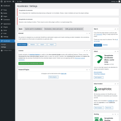 Page screenshot: Accelerator → Settings