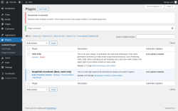 Page screenshot: Plugins ‹ Test site — WordPress